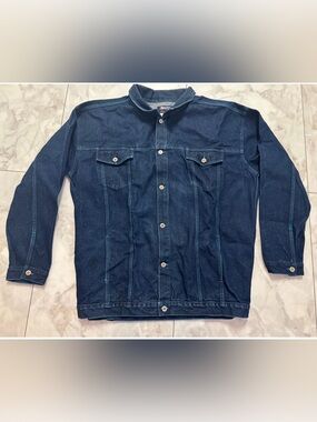 VINTAGE 1st Element Jeans Wear Blue Denim Jacket Men's XL Grunge Hip Hop USA